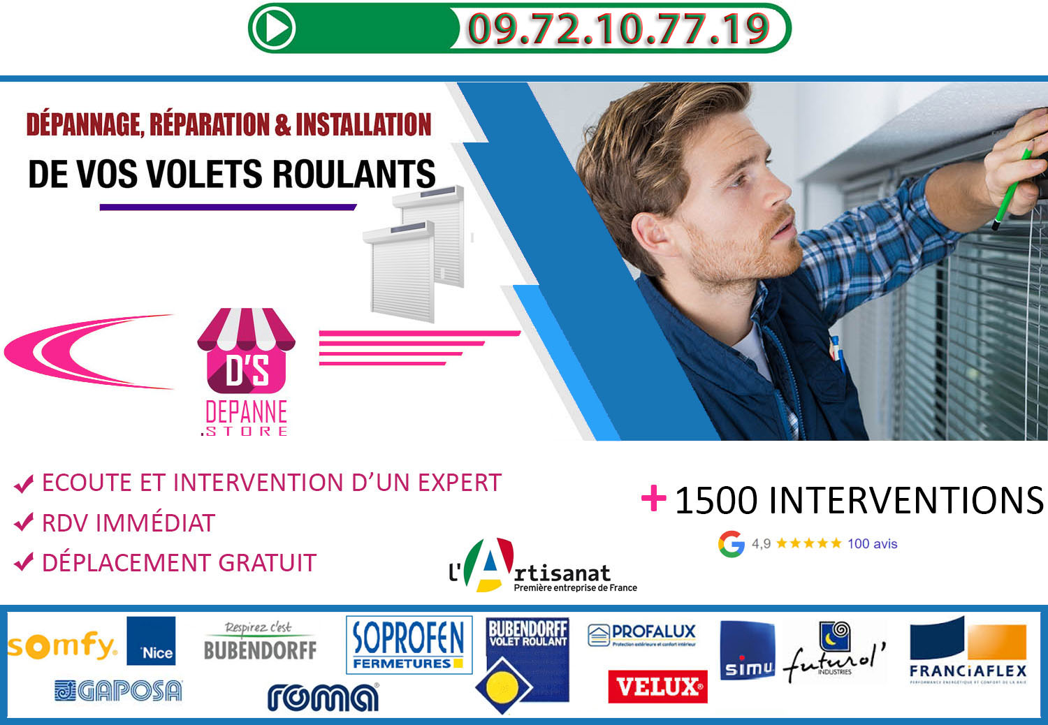 Deblocage volet roulant Andilly 95580